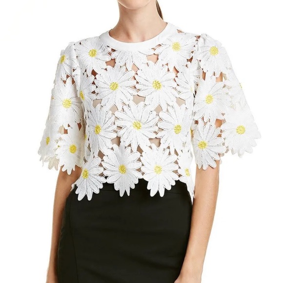 Ft Inc Big Flower Lace Top - Picture 2 of 9